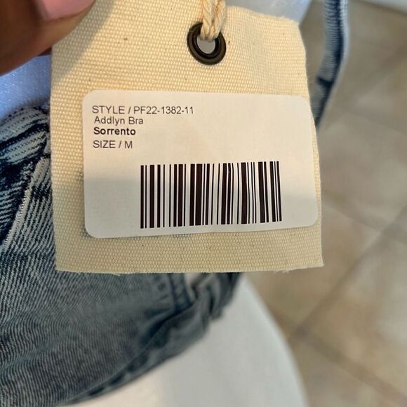 Ser.o.ya Revolve Sorrento Womens Medium Blue Denim Bra Bralette Adjustable NWT - Picture 6 of 7